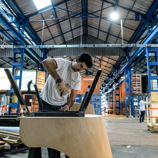 Inauguration de la Manufacture Collaborative et Solidaire ICI Marseille - Ecoquartier des Fabriques , un projet porté par Euroméditeranée, conçu et réalisé par LinkCity UrbanEra - 11 octobre 2018 - Marseille